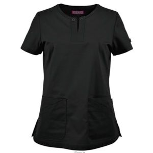 Koi Medical Scrub Split Neck Black Style 282 XS